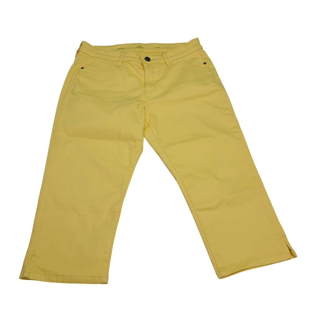 Yellow Womens Crop Pants - Lightweight Casual Style